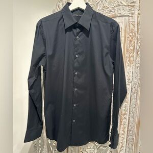 Theory Men's Black Long-Sleeve Dress Shirt